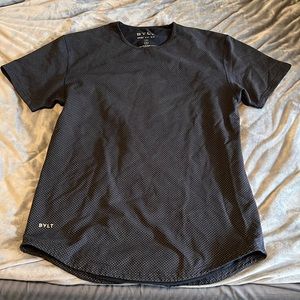 Mens medium Bylt basics navy dotted round hem shirt